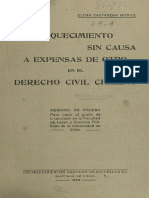 El Enriel Enriquecimiento Sin Causa A Expensas de Otro en El Derecho Civil Chileno / Elena Caffarena Morice.