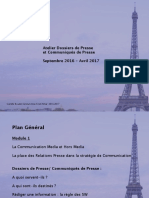 Communiqués Et Dossiers de Presse Dans Le Luxe PDF