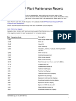 SAP PM STD Reports