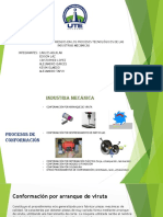 Estudio de Los Riesgos en Los Procesos Tecnológicos de Las Industrias Mecánicas