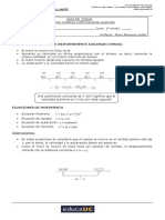 Guía Movimiento Rectilineo Uniforme Acelerado