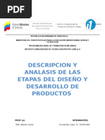 Etapas de Diseño y Desarrollo de Productos