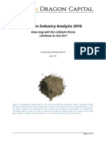 Lithium Industry Analysis 2016