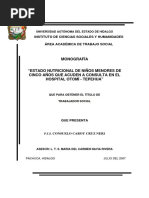 Estado Nutricional de Niños Menores de Cinco Años Que Acuden A Consulta en El Hospital Otomí - Tepehua