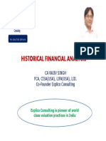 Historical Financial Analysis - CA Rajiv Singh