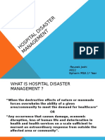 Hospital Disaster Management