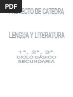 Proyecto Lengua y Literatura para El CBC Esc Secundaria