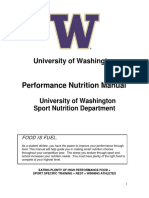 Performance Nutrition Manual: University of Washington