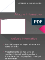 Artículo Informativo