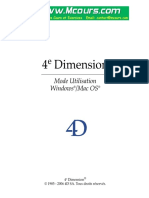 4D Dimension Mode Utilisation Windows Mac OS PDF