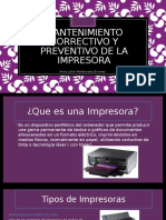 Mantenimiento Correctivo y Preventivo de La Impresora