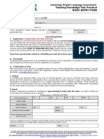 TKT Practical Entry Form