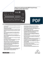 Mesa Digital Behringer x32, Behringer x32 - Info Sheet en