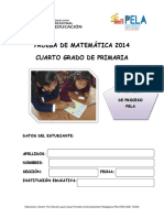 2014 Mat 2da Prueba 4to PDF