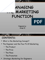 Managing The Marketing Function