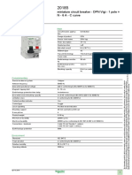 Product Data Sheet: Miniature Circuit Breaker - DPN Vigi - 1 Pole + N - 6 A - C Curve