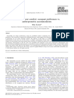 Automobile Seat Comfort Occupant Preferences vs. Anthropometric Accommodation