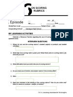 FS 5 - Activity 6 On Scoring Ribrics