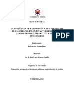 La Enseñanza de La Religión y El Aprendizaje de Valores Sociales - Tesis Doctoral de Luis Del Espino Diaz 2013 PDF