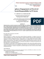 Effect of Employee Engagement On Perceived Corporate Social Responsibility in IT Sector