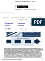 Annual Union Budget - India's Earning & Expenses - Expressions by KT - Tarun's Blog