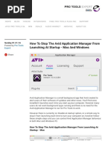 How To Stop The Avid Application Manager From Launching at Startup - Mac and Windows - Pro Tools Exp