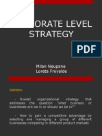 Corporate Level Strategy