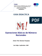 Operaciones Basicas Con Numeros Racionales