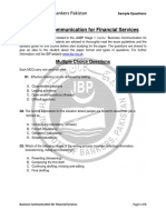 Business Communication For Financial Services: Institute of Bankers Pakistan