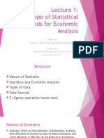 Lecture 1 ECN 2331 (Scope of Statistical Methods For Economic Analysis)