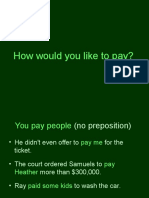 Pay Preposition