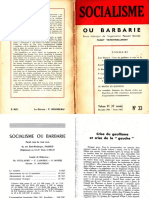 Socialisme Ou Barbarie 33 Décembre 1961-Février 1962