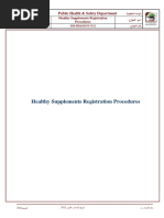 Healthy Supplements Registration Procedures: Public Health & Safety Department