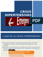 Crisis Hipertensivas: Emergencia, Urgencia y Pseudocrisis Hipertensivas