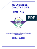 RAC 145 - DGAC - Actualizado Mayo 04