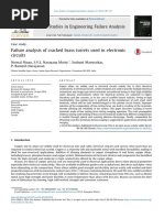 Failure Analysis of Cracked Brass Turrets Used in Electronic Circuits