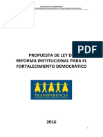 Propuesta de Ley de Reforma Institucional - AC Transparencia