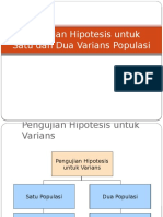 Pengujian Hipotesis Untuk Varians Satu & Dua Populasi