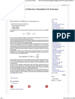 Surge Impedance Loading (SIL) of Transmission Line - Electrical Interview Questions & Answers