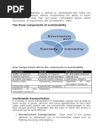 The Three Components of Sustainability: Environm Ent