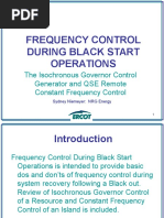 Frequency Control During Black Start Operations