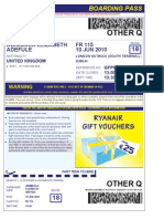 Ryanair Boarding Pass