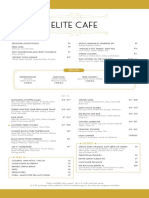 Elite Cafe Menu