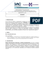 Administración Financiera y Gestión Presupuestaria