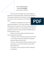 Fear of Public Speaking PDF