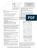 Preliminary Test 3: Examination For The Certificate of Proficiency in English