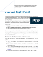 Find The Right Fuse!: What Are The Advantages of Using An Electrical Fuse?