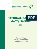 National Car Test (NCT) Manual: Passenger Vehicles (Up To 8 Passengers and Less 3.5 Tonnes G.V.W.)