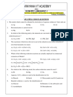 Narayana Iit Academy: Chemistry-Assignment-1