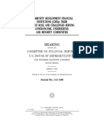 Community Development Financial Institutions (Cdfis) : Their Unique Role and Challenges Serving Lower-Income, Underserved, and Minority Communities